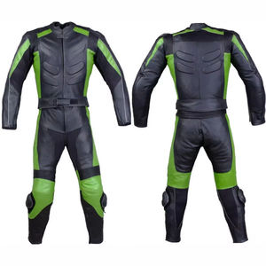 Combinaison de moto en cuir sur mesure pour homme, pour la course et l'entraînement, vente en gros, vêtements de motard pour homme, fabriquée en cuir véritable au Pakistan - Product Image 1