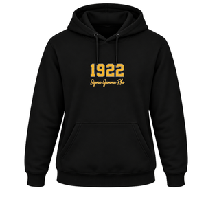 Sudadera con Capucha Negra para Mujer de la Hermandad Universitaria Sigma Gamma Rho, Sudadera con Estampado Gráfico Griego, Ropa Casual para el Campus y la Calle, Personalizada - Product Image 1