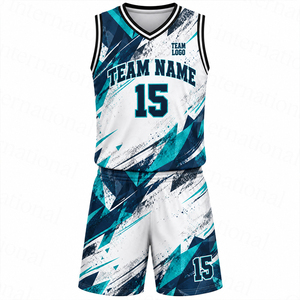 Maillot de basket-ball en gros personnalisé avec nom de joueur, ensemble maillot et short en polyester haute performance pour équipes de basket-ball masculines - Product Image 1