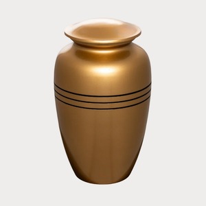 Golden peace cremation urn adult medium <b>keepsake</b> memorial <b>ashes</b> container elegant memorial design - Product Image 1