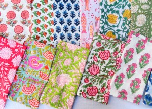 Handmade Block Print 100% Cotton High Soft Square Napkin-Easter Floral Customizable Classic Style All-Season Dinner <b>Table</b> Napkin - Product Image 4