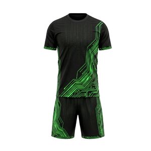 ชุดฟุตบอลสีเหลืองดำ ชุดยูนิฟอร์มฟุตบอลแบบมืออาชีพ เสื้อแข่งพร้อมกางเกงขาสั้นเข้าชุด ระบายอากาศได้ดี ชุดสำหรับการแข่งขัน - Product Image 3