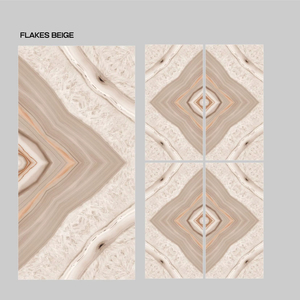 Carreaux de porcelaine brillants effet marbre Book Match Arcet Blanc 600x1200mm, grand format, pour murs et sols, antibactériens, antidérapants - Product Image 2