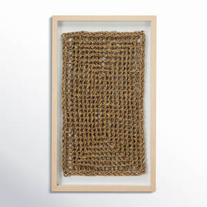 DreamCraft Farmhouse Arte de la pared enmarcado de madera rústica abstracta Decoración de Vietnam - Product Image 1