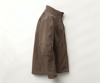 Veste d'extérieur softshell pour homme, imperméable, coupe-vent, chaude, style streetwear, avec logo sur le devant