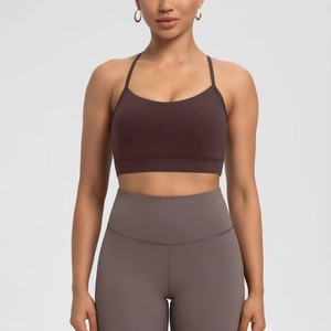 Custom Wholesale Cross Back Backless Sports Bra for Women Seamless Breathable Yoga Workout Sports Bra - Product Image 3