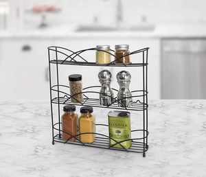 Étagère de rangement murale à 3 niveaux pour cuisine, design noir, pour comptoir, Vietnam - Product Image 4