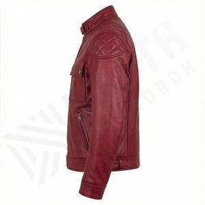 Veste de moto en cuir véritable pour homme de qualité supérieure, nouvelle arrivée, vestes de moto d'hiver, protections amovibles, personnalisables - Product Image 3