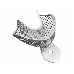 Bandeja de Impresión Dental de Calidad Premium con Borde L4 Perforado, Tamaño Inferior S, Acero Inoxidable, Reutilizable, Autoclavable, para Ortodoncia - Product Image 1