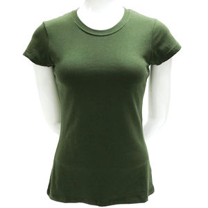 Camisetas de Manga Corta para Mujer, Cuello Redondo, 100% Algodón, Teñido Liso, Ecológicas, Transpirables, Hechas a Medida, OEM, Alta Calidad - Product Image 6