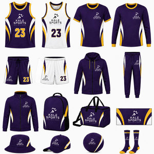 Customizable Basketball Jersey Uniform <b>Set</b> Sublimated 100% Polyester Windproof/<b>Waterproof</b> Breathable Sleeveless Crew Neck - Product Image 1