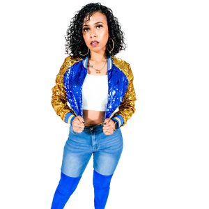 Women Poodle <b>Sequins</b> Cropped <b>Jacket</b> Sparkling Embellished Short <b>Jacket</b> Stylish Casual Party Outerwear Fashion Layering - Product Image 1