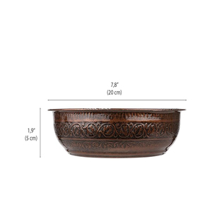 Cuenco de cobre tradicional para baño turco, cuenco de cobre para pedicura, cuenco para remojar los pies, procedente de la India. - Product Image 5