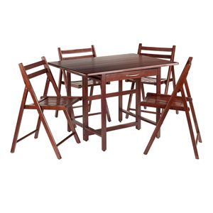 Taylor 5 pezzi Set tavolo a goccia con 4 sedie pieghevoli per uso sala da pranzo - Product Image 2