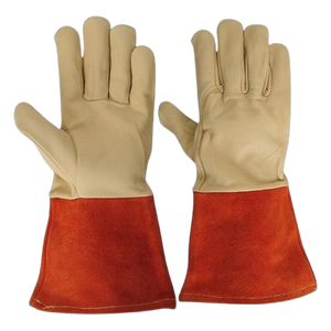 Guantes de Seguridad Industriales de Cuero Vacuno, Resistentes al Calor, con Parches de Cuero Reforzado para Soldadura - Product Image 4