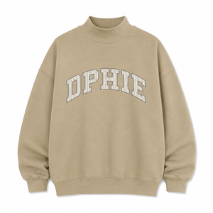 Sudadera de Mujer de Punto de Algodón Suave de Alta Calidad para Invierno, con Cuello Alto, Color Sólido, Estampado de Letras DPHIE, Personalizada - Product Image 1