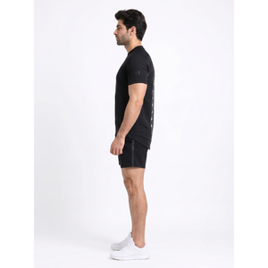 T-shirt Techwear personnalisé avec logo pour homme, 240 g/m², maille Scuba Spacer sans couture, imperméable, zippé, streetwear, jusqu'à 6XL, fabrication OEM - Product Image 3