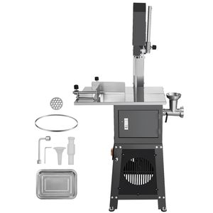 Commercial Electric 850W Stainless Steel Meat Bandsaw 19.1\"x15\" Vertical <b>Bone</b> <b>Sawing</b> Machine 7.09\" Cutting Thickness for - Product Image 1