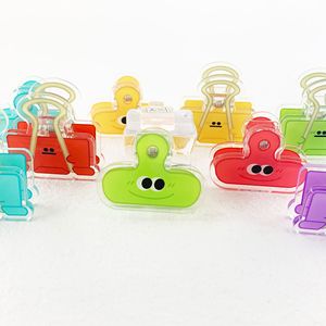 Bán buôn sáng tạo rõ ràng Acrylic phim hoạt hình giấy Fastener PP giấy <span class=keywords><strong>clip</strong></span> cho túi SNACK lưu trữ của sinh viên tập tin thư mục kẹp sửa chữa - Product Image 1