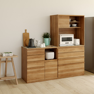 Meuble de salon moderne en bois avec 4 tiroirs et 1 étagère, meuble de rangement minimaliste, porte à panneau plat, meubles pour la maison - Product Image 2