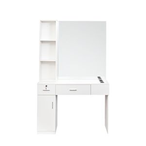 Postazione da Barbiere Portatile dal Design Moderno per Saloni di Bellezza e Spa, Set di Attrezzature per lo Styling con Specchio per Uso Esterno - Spina USA - Product Image 1