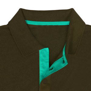 Polo de golf de verano para hombre, corte ajustado, personalizado, de material puro antiarrugas, manga corta, camiseta polo. - Product Image 5
