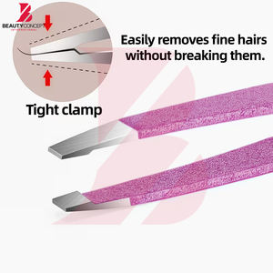 Pinzas de Acero Inoxidable Ecológicas con Diseño Personalizado para Salón de Belleza, Pinzas Multifuncionales para Cejas - Product Image 3