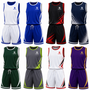 Custom Reversible Basketball Training <b>Set</b> Double Layer Moisture-Wicking Sleeveless Polyester Practice Uniform OEM ODM Private - Product Image 2