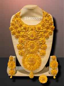 AWAIS HOUSE Ensemble de collier en laiton plaqué or 6 grammes, serti de diamants à griffes, style Hiphop Infinity, pour femmes africaines, festivals, mariages et fêtes - Product Image 2