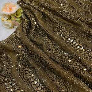 New Vision Gold <b>Sequin</b> Indian/Pakistani Style Floor-Length Maxi Dress Women Elegant Regular Fit Party Evening Gown Glamorous - Product Image 4
