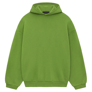 Sweat-shirt à capuche surdimensionné pour homme, couleur unie, en molleton français, décontracté, pour l'automne, coupe classique, tricoté, manches longues - Product Image 6
