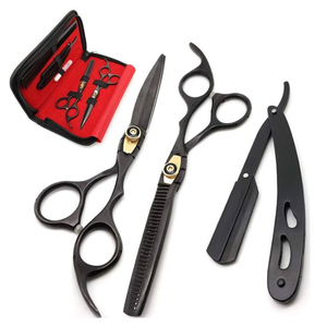 Custom Made Stainless Steel Right-Handed Thinning <b>Barber</b> Scissors Set Wholesale Prices / Sharp <b>Blade</b> 6.75 Medium Handle - Product Image 1