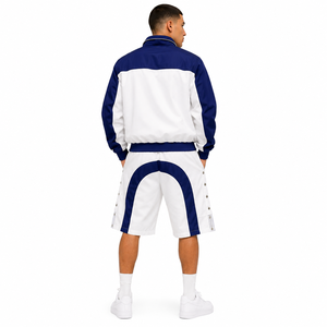 Ensemble de survêtement personnalisé brodé pour homme, coupe-vent en nylon deux pièces avec fermeture éclair, idéal pour l'été - Product Image 3