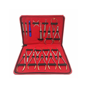 Elevador dental curvo de Metal Med Corporation, manual, de acero inoxidable, ligero, certificado CE, juego de 5 mandíbulas con agarre moleteado - Product Image 6