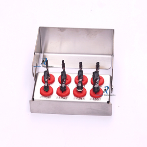 Dental Rotary Drill Set 8 Pieces High Precision Burr <b>Kit</b> Stainless Steel Instruments for Tooth Cutting Shaping <b>Polishing</b> - Product Image 1
