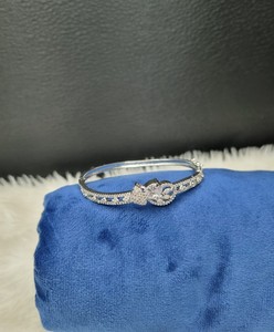 Bracelets en argent plaqué avec grappes de gouttes d'eau et diamants américains, bijoux ethniques pour soirées, pour femmes, vente en gros - Product Image 3