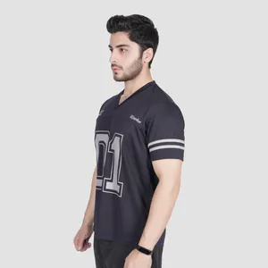 Camiseta deportiva con cuello en V personalizada por sublimación, fabricante de camisetas deportivas de malla para hombre, venta al por mayor OEM, MOQ bajo - Product Image 4