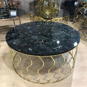 Mesa Auxiliar Moderna de Metal Plateado con Patas Metálicas Redondas para Sala de Estar, Estilo Moderno - Product Image 1