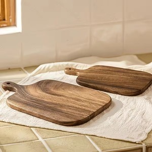 Planche à découper carrée en bois massif Rehman Craft RC0028 avec trou de suspension, épaisseur 1,5 cm, compatible lave-vaisselle, écologique, durable, facile à utiliser - Product Image 4