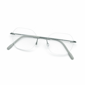 Montures de lunettes sans monture en titane photochromiques UV420 carrées légères en titane pur, prêtes pour la prescription, logo personnalisé - Product Image 1
