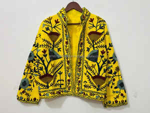 Chaqueta Acolchada Corta Suzani TNT |   Chaqueta de Algodón Bordada, Transpirable, Reversible, Cortavientos para Invierno/Primavera |   Estilo Uzbeko - Product Image 5