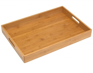 Wholesale RABEH Custom Natural Bamboo Wooden Square <b>Pine</b> Beech Acacia Eco-friendly Commercial Grade Polished Serving Trays - Product Image 5