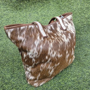 Bolso tote de cuero con cremallera, de piel auténtica, estilo vintage, de gran capacidad, para llevar al hombro. - Product Image 2