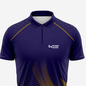 เสื้อกีฬาพิมพ์ลาย ผลิตจากวัสดุที่ระบายอากาศได้ดี ดีไซน์คอปกพับได้ - Product Image 4