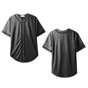 Hombres de manga corta de alta calidad Jersey de béisbol uniforme en blanco personalizado niños al por mayor azul cielo Jersey de béisbol - Product Image 2