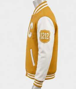 เสื้อแจ็คเก็ตวาร์ซิตี้ผู้ชายพร้อมโลโก้ตัวอักษรปักด้านหน้า - Product Image 4