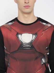 Sudadera Personalizada para Hombre, Sublimada, Negra, con Estampado Completo, Panel Frontal con Mangas en Contraste, Cuello Redondo, Algodón, OEM, Tu Diseño, al por Mayor - Product Image 6