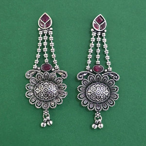 Boucles d'oreilles Chandelier, boucles d'oreilles classiques oxydées avec placage oxydé 811314 - Product Image 5