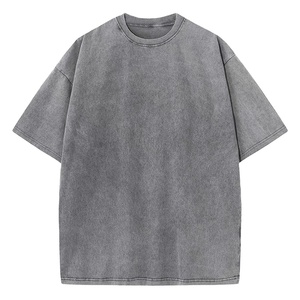 Camiseta de Algodón Rosa Oversize de Manga Corta para Hombre, Estilo Casual, Color Liso, Cuello Redondo, Tejido Jersey, Teñido Liso, Ajuste Regular - Product Image 5