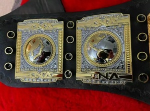 Ceinture de champion du monde poids lourd TNA en alliage de zinc plaqué or, design aigle, MMA, légère, unisexe, arts martiaux, 1 pièce - Product Image 3